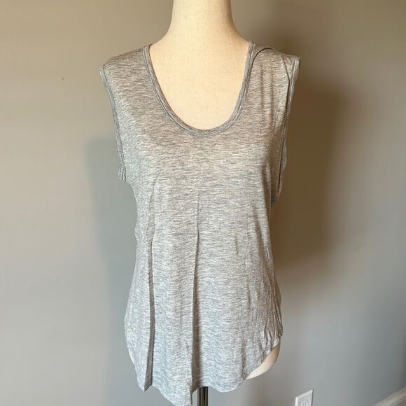 J Crew sz S sleeveless casual grey heathered top tank - Picture 1 of 6